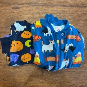 Hanna Andersson Halloween Toddler Pajamas and Old Navy Two Piece PJs